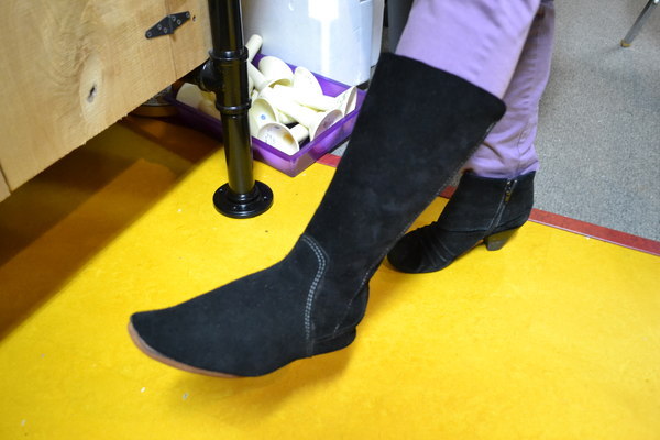 Soft Star Shoes Handmade Leather Boot Prototype Time for the Elves to Play Again! See Our 2014 Winter Playday Projects