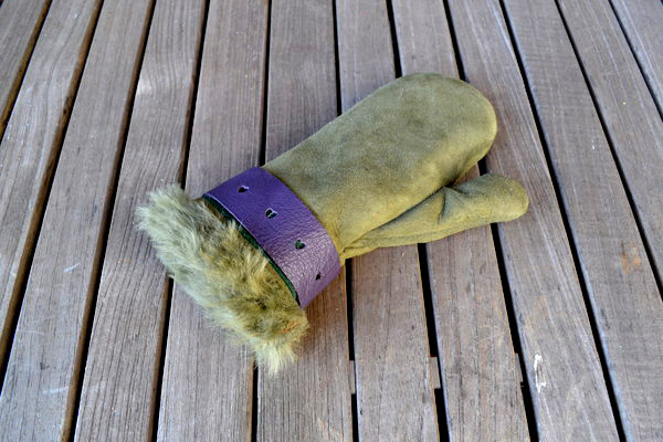 Handmade Winter Sheepskin Leather Mitten Time for the Elves to Play Again! See Our 2014 Winter Playday Projects