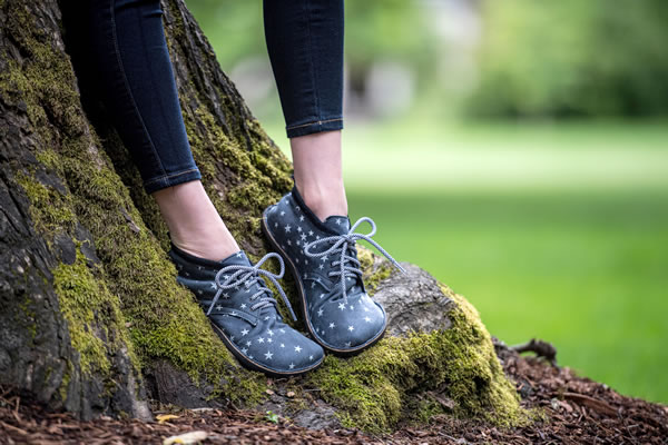 Blue Suede Barefoot Shoes by Softstar