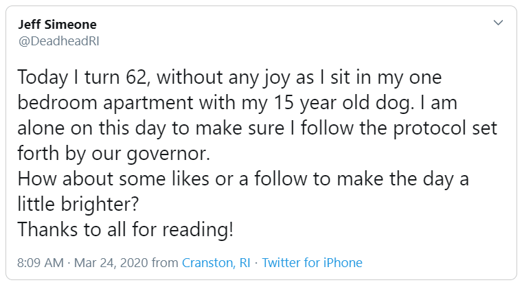 Jeff's Birthday Tweet