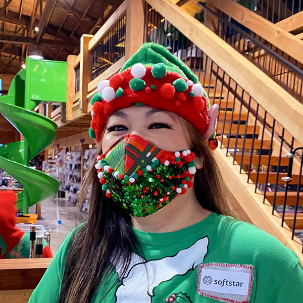 Elf-in-Training Lynn's Christmas Mask