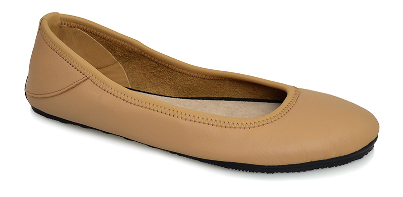Macadamia ballerine leather
