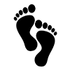 Straight toes icon