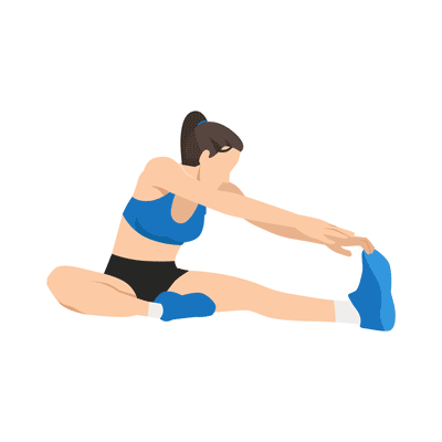 Calf and hamstring seated stretch