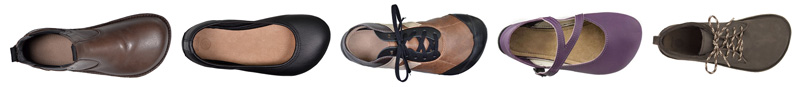 Five Softstar styles built on the extra wide Primal sole shape